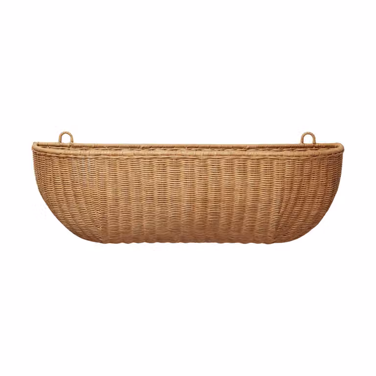 Ferm Living Wandmand Open Weave Rattan Natural B: 25 cm, H: 75 cm