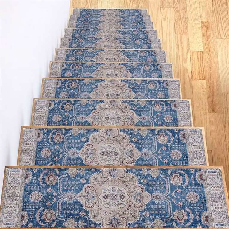 Grijs Antislip Traptreden Set met Rubberen Ondersteuning voor Senioren - 20 x 76 cm