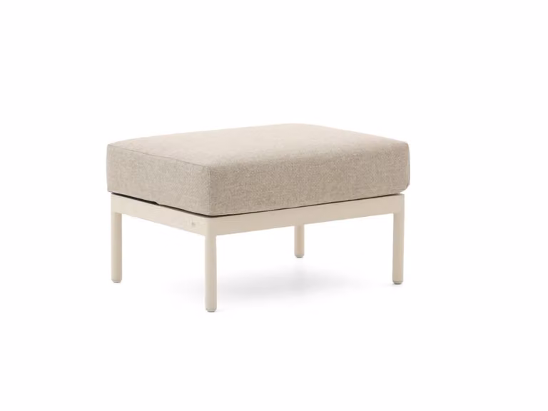 Apple Bee Condor Voetenbank voor in de tuin, Wit, Aluminium, B/D/H: 52 x 68 x 42 cm