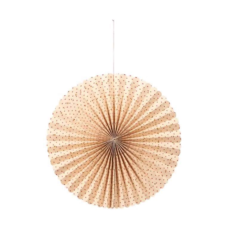 Broste Copenhagen Stella rozet adventster Natural-pompeian red Ø43 cm