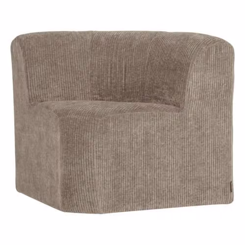 WOOOD Mojo Base Hoekbank met Rugleuning - Bouclé - Bruin