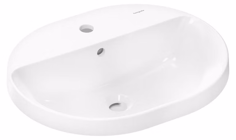 Hansgrohe Inbouwwastafel Xuniva, Hoogglans Wit, 55 x 40 cm