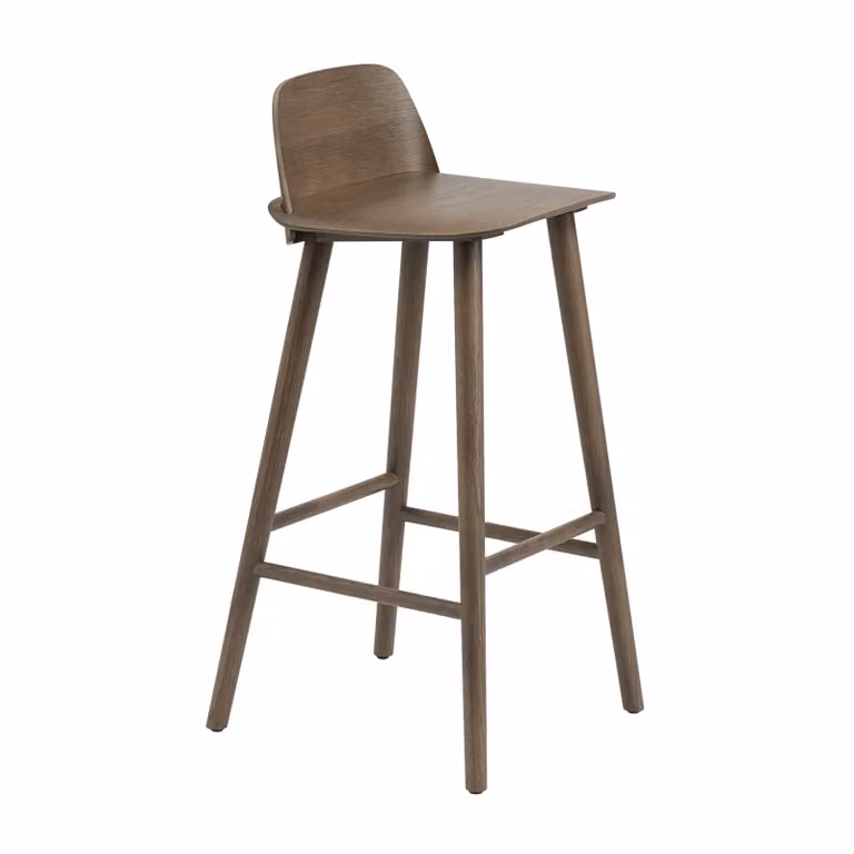 Muuto Nerd barkruk - Bruin - Hoogte: 75 cm