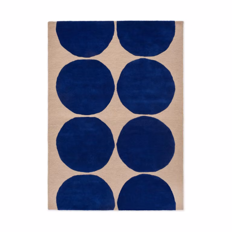 Marimekko Iso Kivet wollen vloerkleed Blue, 140 x 200 cm