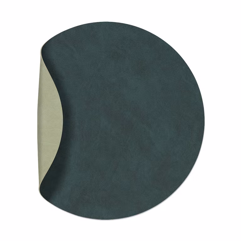 LIND DNA Nupo placemat circle keerbaar M - Dark green-olive green