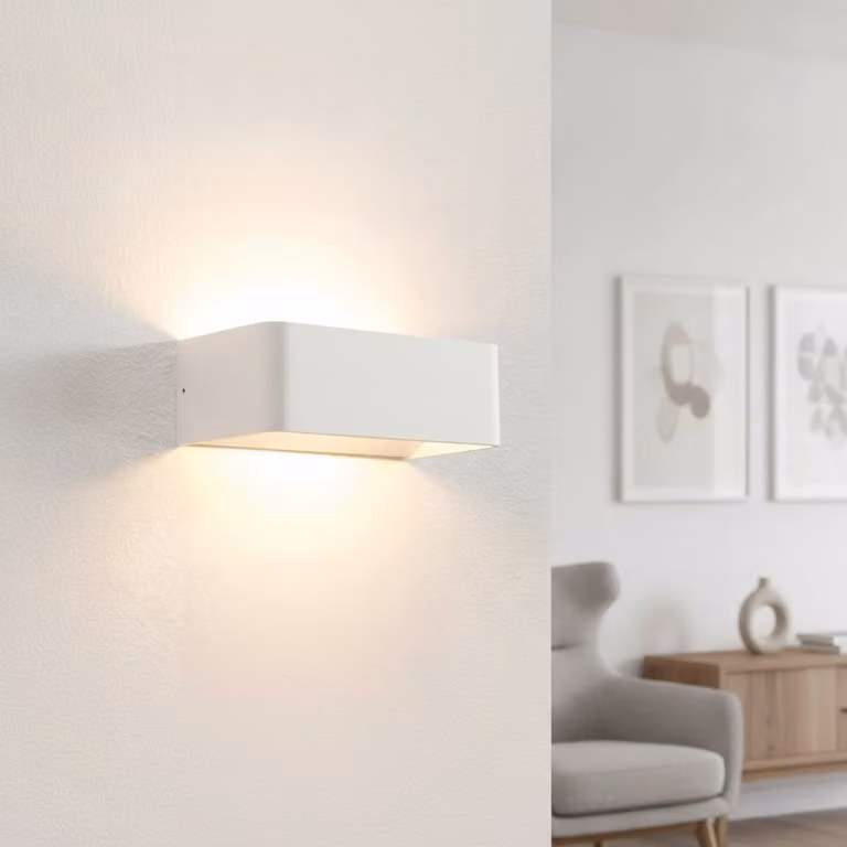 Artdelight Wandlamp Mainz Modern Wit LED Up & Down B: 20 cm, H: 10 cm, D: 20 cm