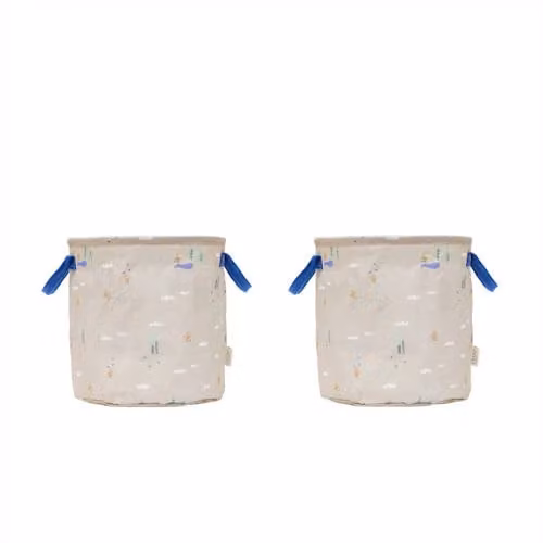 OYOY Mini opbergmand Foxy voor kinderen, set van 2, textiel, solid