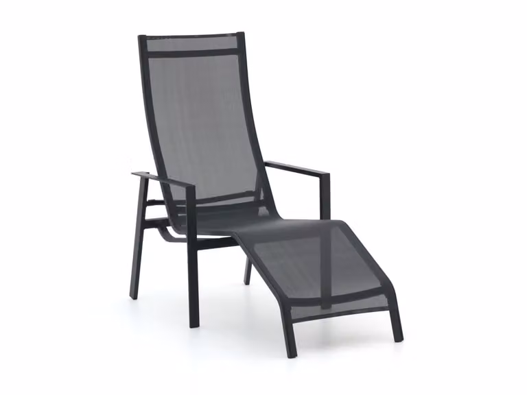 Bellagio Stradale Lounge tuinstoel in grijs met aluminium en textiel