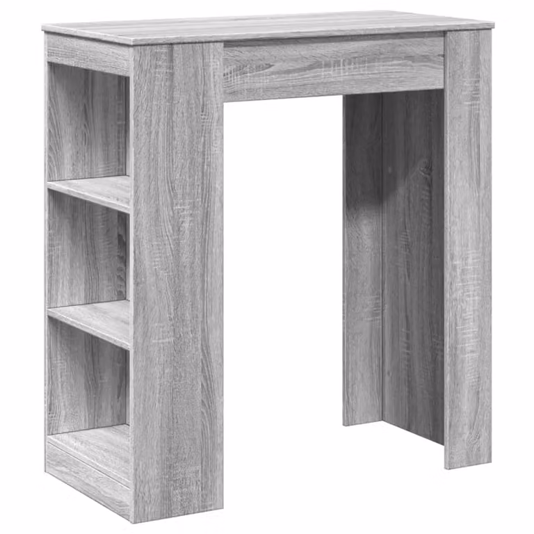 vidaXL Barkruk met plank, grijs Sonoma, B: 47 cm, D: 95 cm, H: 103,5 cm