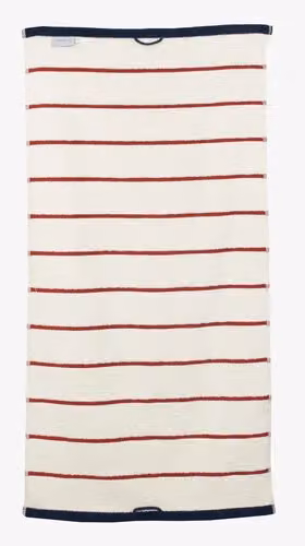 Carl Ross Saunahanddoek Offwhite/Deep Red 70 x 200 cm