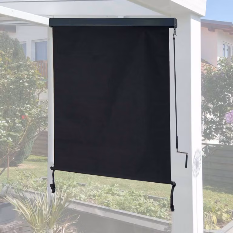 Mendler Verticale zonwering HWC-F42 zwart, verticale markies met UV-bescherming 50, B/D/H: 250 x 140 cm