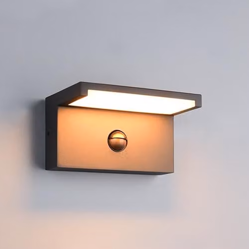 Moderne Trio Ravi wandlamp antraciet met bewegingssensor en up-down lichteffect