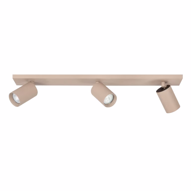 Highlight Mila 3-lichts opbouwspot recht bruin L 65 cm