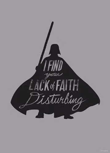 Komar Muurafbeelding Star Wars Silhouette Quotes Vader - Poster - Multicolour - Breedte: 50 cm, Hoogte: 70 cm