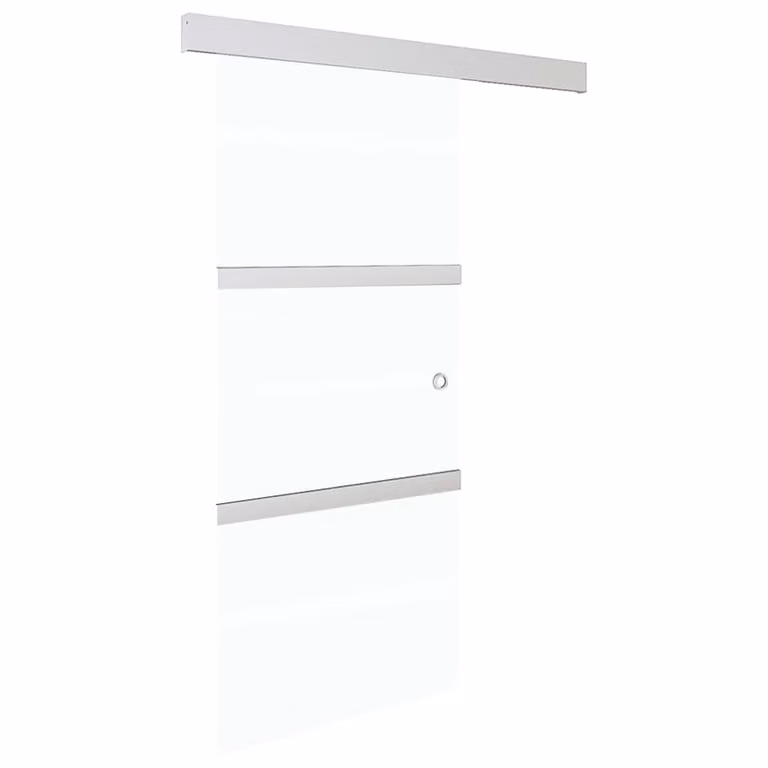 vidaXL Schuifdeur met veiligheidsglas en aluminium, 76 x 205 cm
