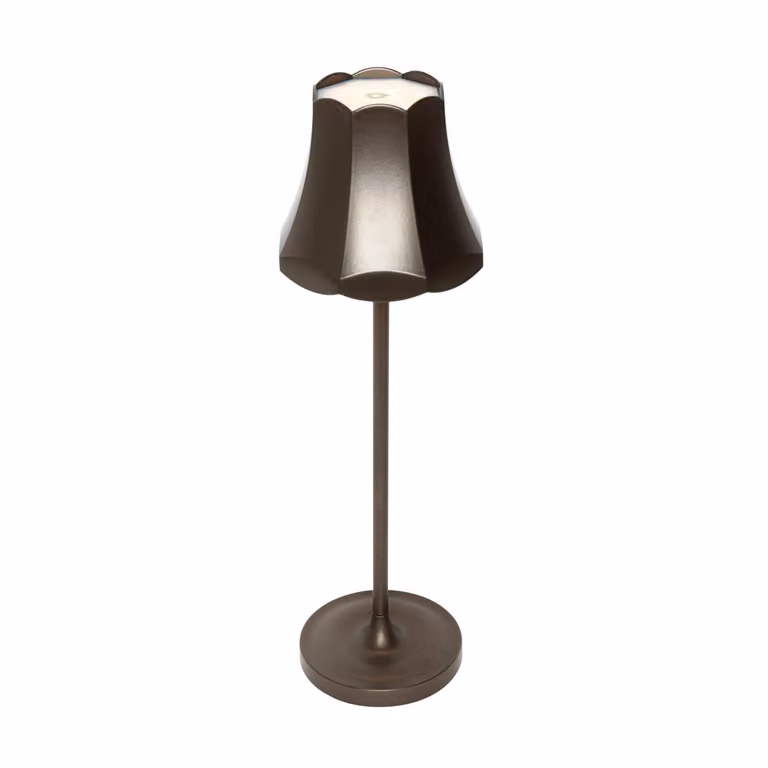 Qazqa Retro LED Tafellamp Brons - Oplaadbaar, Dimbaar en IP44-gecertificeerd