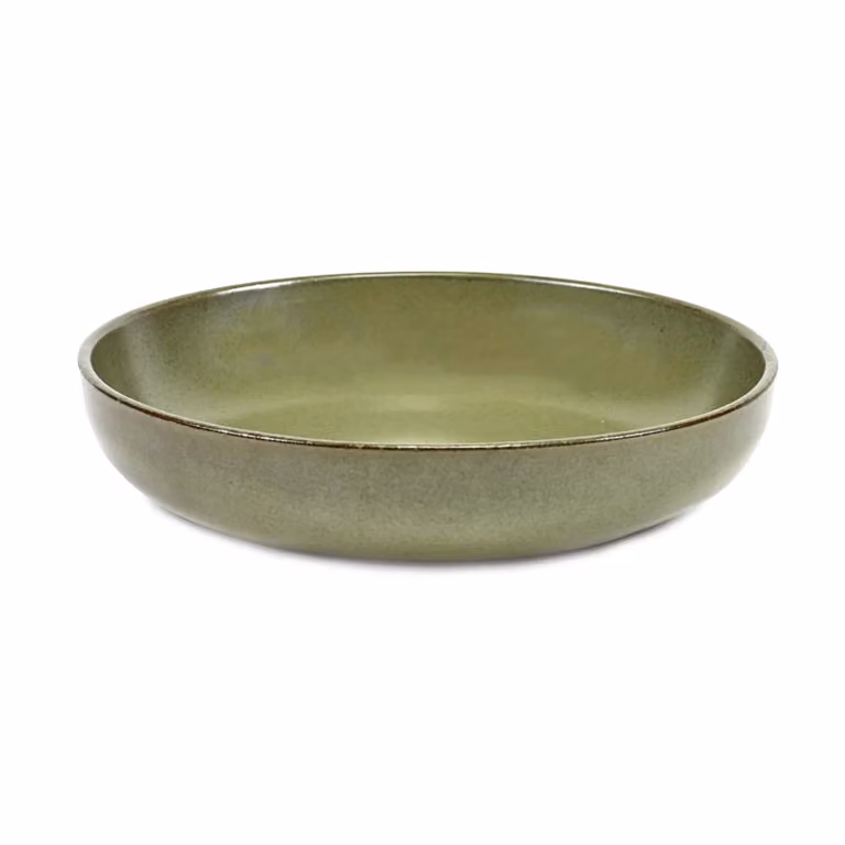 Serax Surface diep bord, groen, keramiek, diameter: 19 cm
