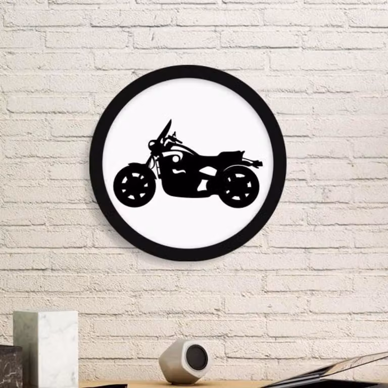Kunstprint met houten frame voor wanddecoratie in de woonkamer, zwart, medium 34 cm