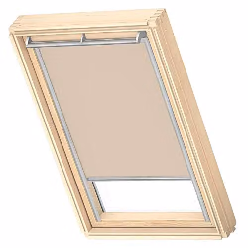 VELUX Verduisterend Rolgordijn CK02 met grijze geleiders, Beige