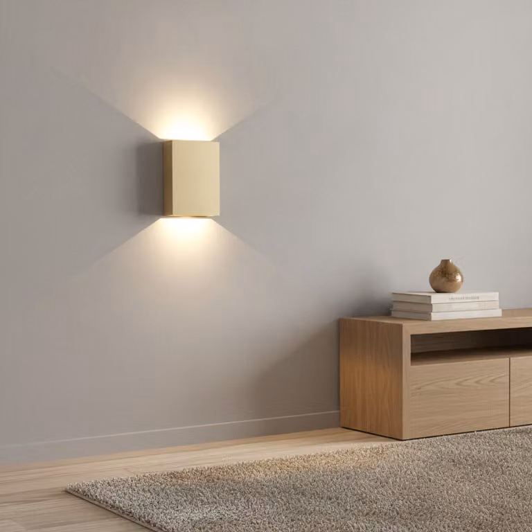 Artdelight Wandlamp Memphis Goud/Messing Hoogte: 16 cm