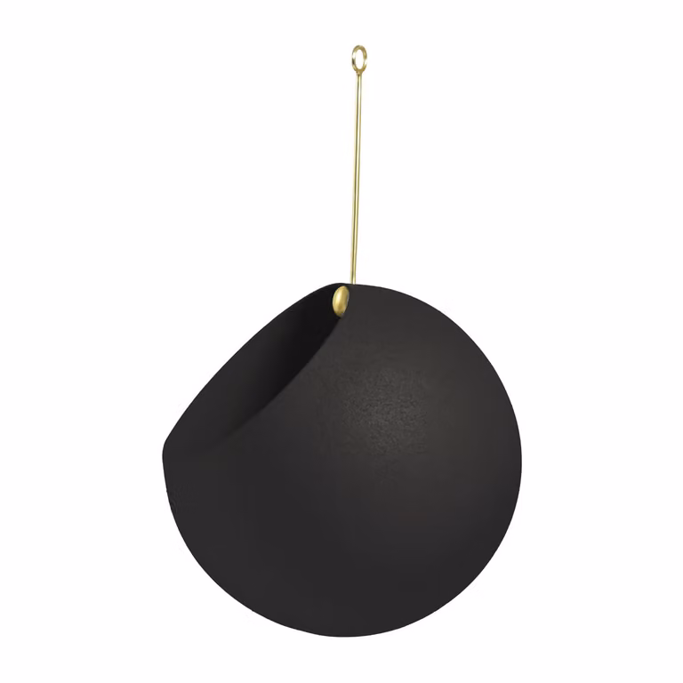AYTM GLOBE hangende bloempot Black Ø17 cm, h28 cm