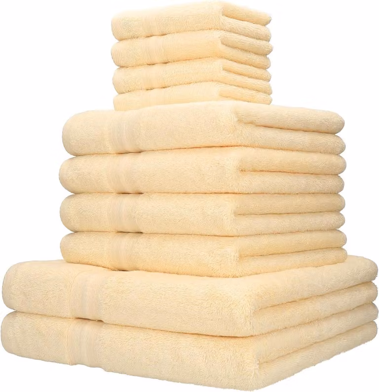 Badtextiel Set van 100% Katoen met een gewicht van 600 g/m2, Breedte: 140 cm, Hoogte: 70 cm