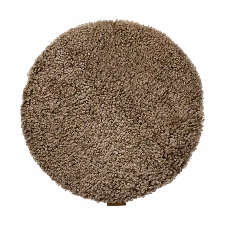 Shepherd of Sweden Jill gewatteerd stoelkussen Desert beige, Ø36 cm