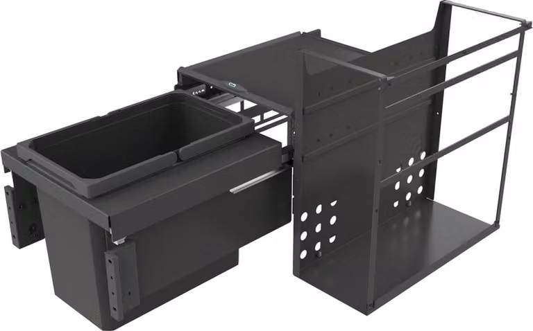 Naber Cox Base Q 360 S/400-1 Vuilnisbak, antraciet, 20 liter, geschikt voor Quooker systemen en kastbreedte van 60 cm