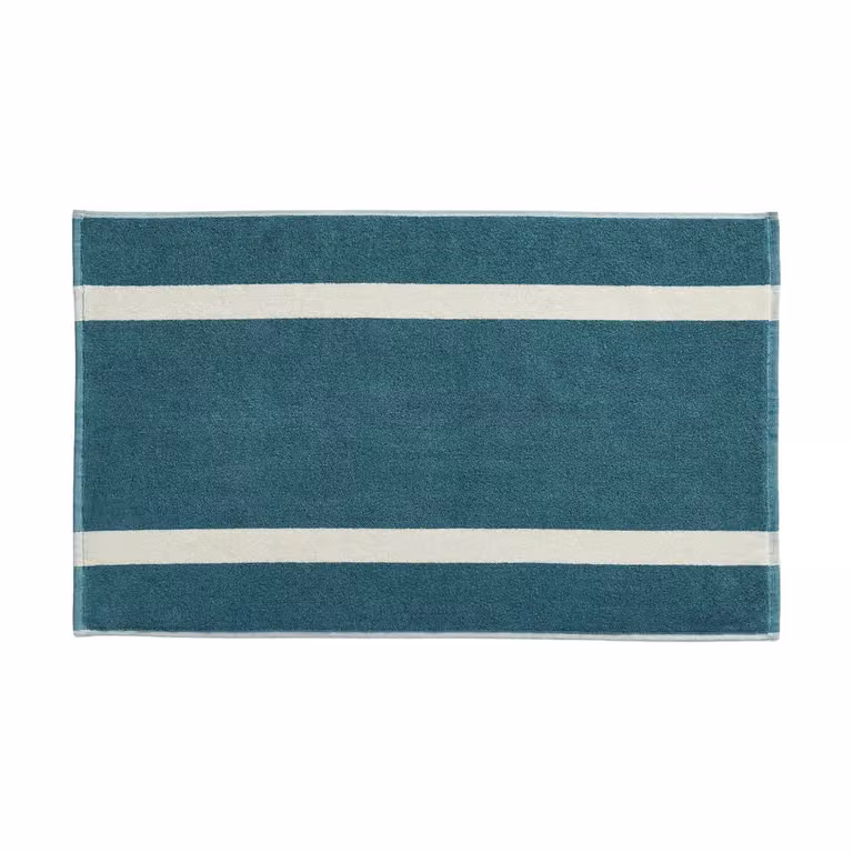 HAY Stripe badmat Petrol blue, 50 x 80 cm