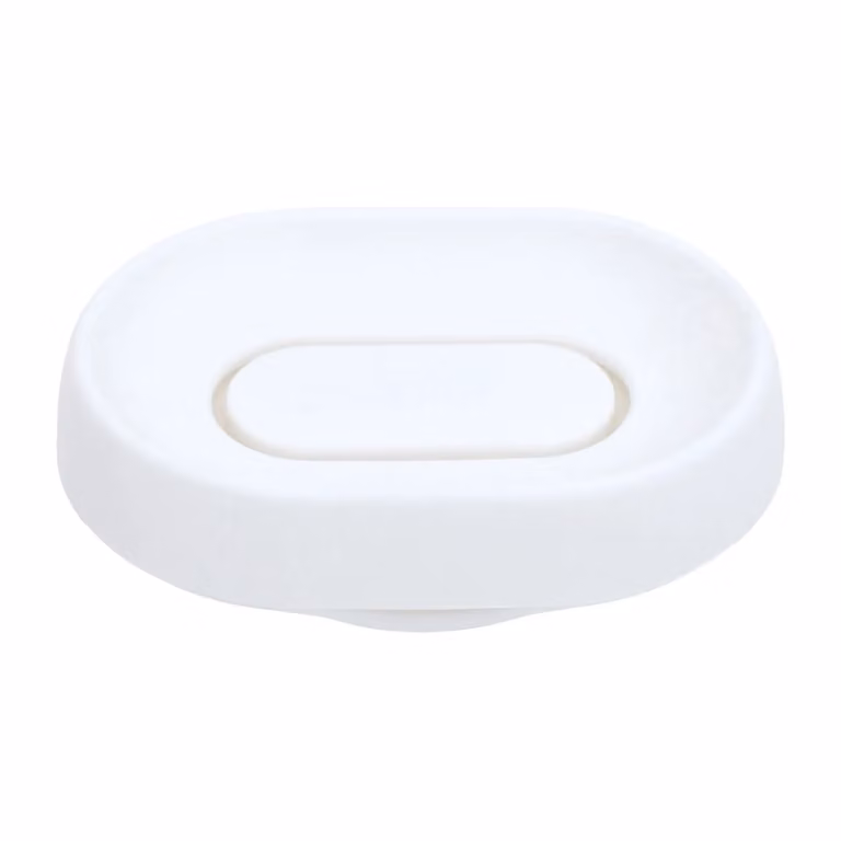 Bosign Zeepbakje met verborgen afvoertuit van silicone, Wit, Large