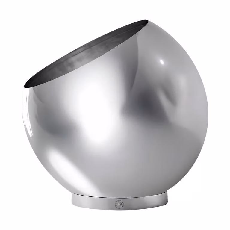 AYTM Globe bloempot Zilverkleurig Ø37 cm