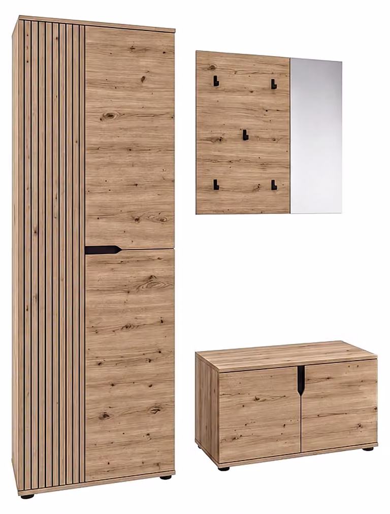 Xonox.home Garderobekombinatie Keno, Artisan Eikenhoutlook, B: 160 cm, H: 191 cm, D: 37 cm