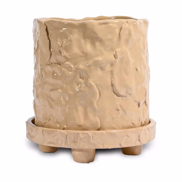 Byon Muddy pot S tabletop beige Ø17,5 cm