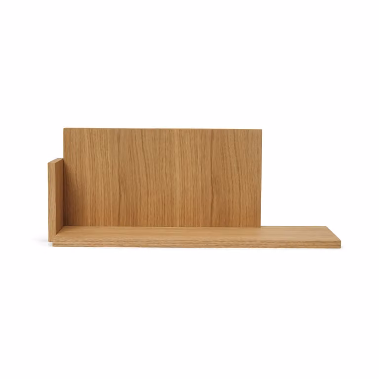 Ferm Living Stagger Plank Low Wandplank in Oiled Oak en Bruin