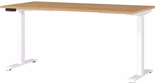 Germania elektrisch in hoogte verstelbaar bureau Grandson eiken/wit, B: 160 cm, D: 120 cm, H: 80 cm
