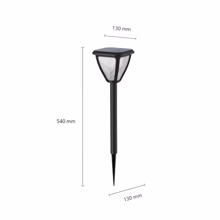 Philips Vapora LED grondspies lamp met zonne-energie, zwart, modern accentlicht voor de tuin