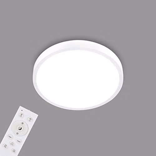 Briloner LED plafondlamp RGBW wit, dimbaar met afstandsbediening en timer, Diameter: 38 cm