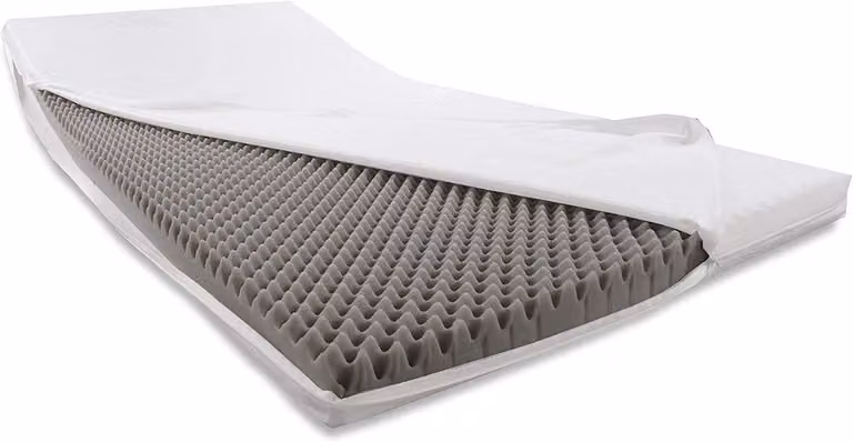 Wit Koudschuimmatras Topper met Massageprofiel B/D/H: 70 x 200 cm