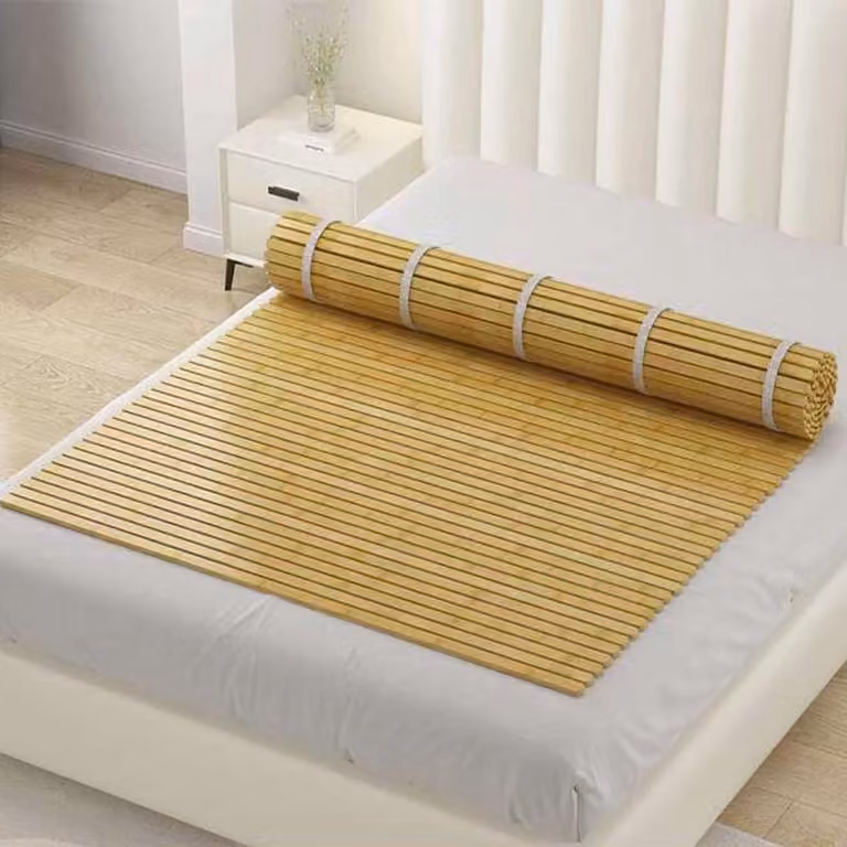 Bamboe Bedplank Matras Ondersteuning Opvouwbaar Natuurlijk 1 x 12 m