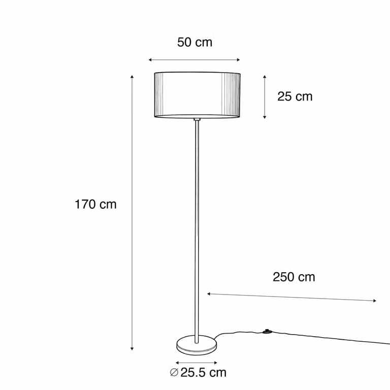 Qazqa Vloerlamp met groene velours kap en messing afwerking