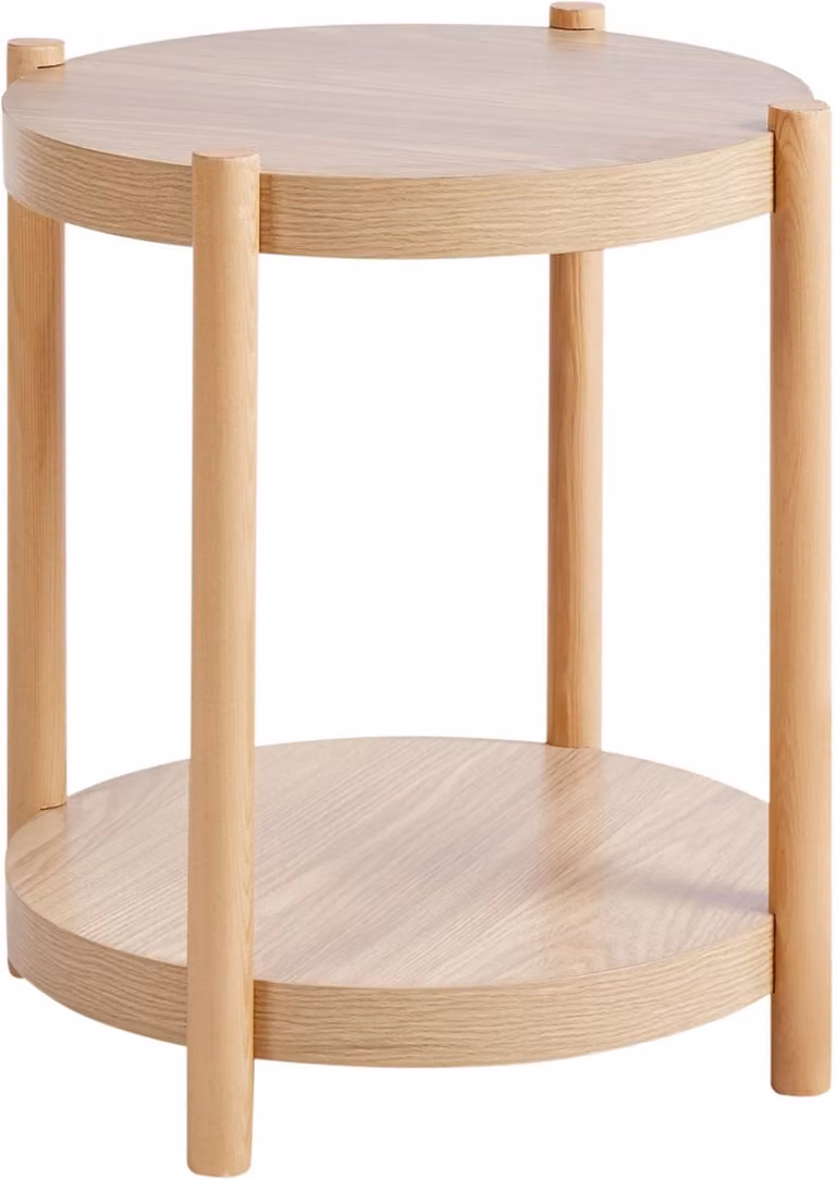 Beliani Bijzettafel Scandinavisch ontwerp Lichthout MDF