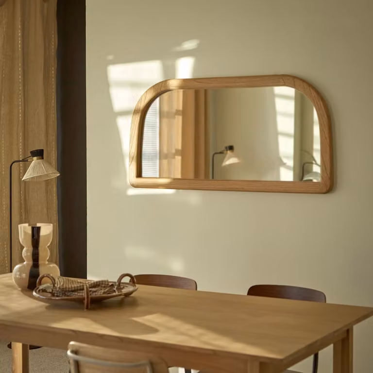 Tikamoon Spiegel voor aan de muur, Bruin, B: 60 cm, H: 120 cm