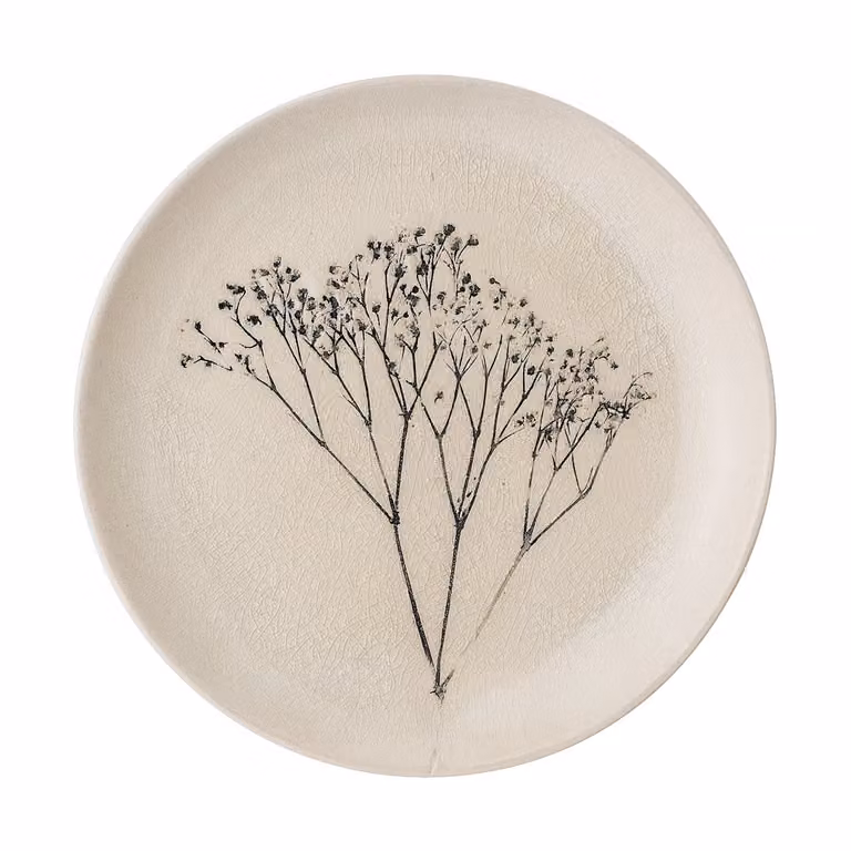 Bloomingville Bea side plate beige, set van 6 stuks, Ø 21 cm