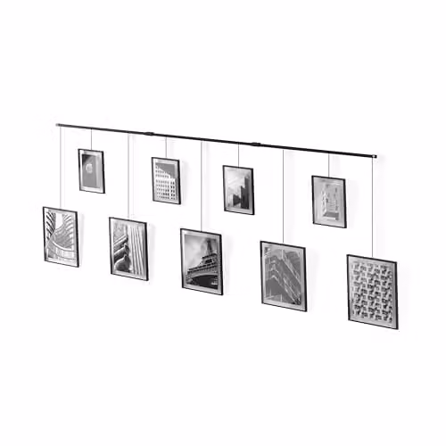 Umbra Exhibit Fotolijst Gallery Set, wandcollage voor negen foto's, zwart