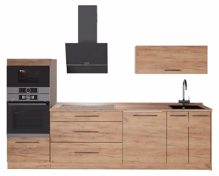 Vicco Keukeneenheid Fame-Line Goudkleurig Eiken, 280 cm