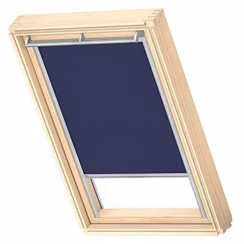 VELUX Lichtdoorlatend Rolgordijn RFL met grijze geleiders, Donkerblauw, C02