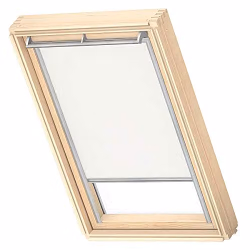 VELUX Lichtdoorlatend Rolgordijn RFL met grijze geleiders, Wit, PK10
