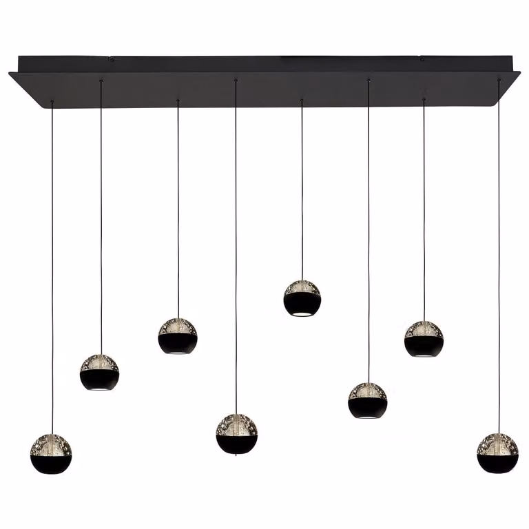 Steinhauer Belluno Eettafel hanglamp - Zwart - 115 cm - 8-lichts LED