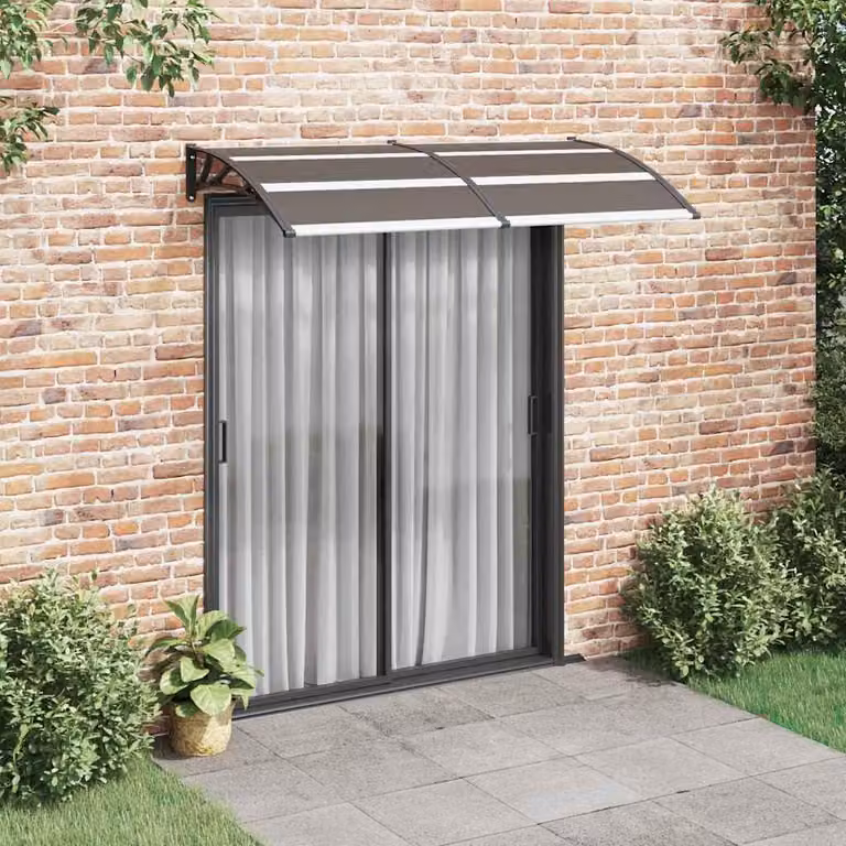 vidaXL Overkapping, zwart, 200 x 100 cm, polycarbonaat