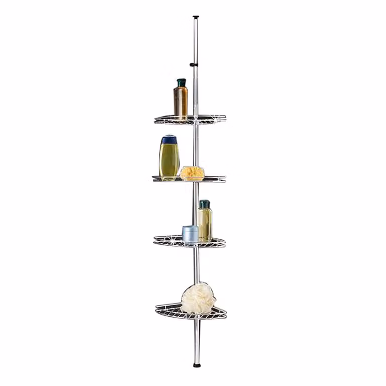 home24 Douche-hoekrek zilver B: 20 cm, D: 56 cm, H: 20 cm